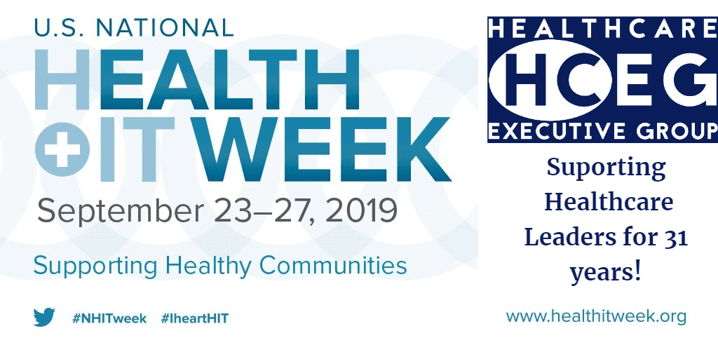 National Health IT Week. NHITWeek. HealthCare Executive Group (HCEG). Healthcare Information Management Systems Society (HIMSS). Population Health. Public Health. Telehealth. Executive Leadership Roundtables (ELR). Webinar Series Events. HCEG Top 10 List. Industry Pulse.